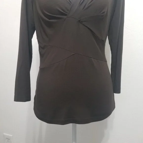 Ann Taylor LOFT Dark Brown Top - Picture 8 of 16